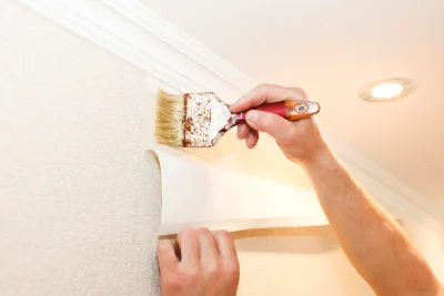 Pose de papier peint à Marey — revêtements muraux et toiles de verre